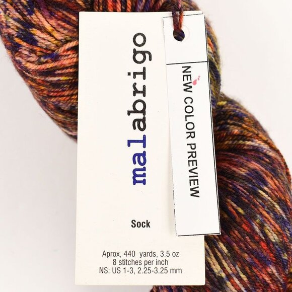 Malabrigo Sock Yarn Kettle Dyed Superwash Merino Wool 440 Yds Multicolor - Picture 3 of 3
